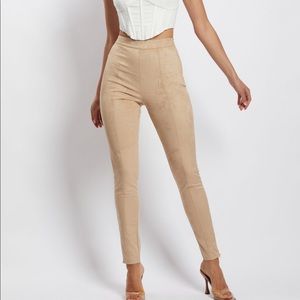 suede skinny pants